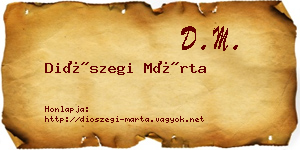 Diószegi Márta névjegykártya
